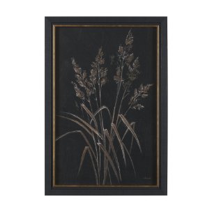 Golden Grasses V by Mercana Studio Hand Embelished Textured Framed Artwork Matted
