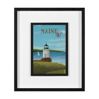 15946 - Maine GO (M) by Mercana Studio Framed Artwork Matted under Glass