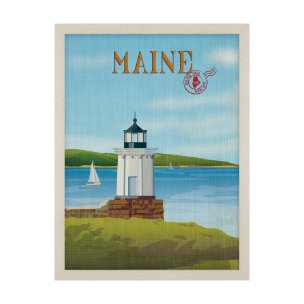 Maine GO (L)  by Mercana Studio Textured Framed Artwork Matted