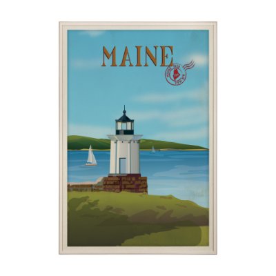 15948 - Maine GO (XL) by Mercana Studio Hand Embelished Framed Artwork Matted under Glass