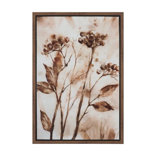 102739-FL - Fieldspoke I by Mercana Studio Hand-Embellished Textured Framed Canvas Artwork