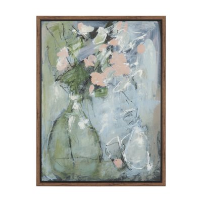 102726-FL - Posies I by Mercana Studio Hand-Embellished Textured Framed Canvas Artwork