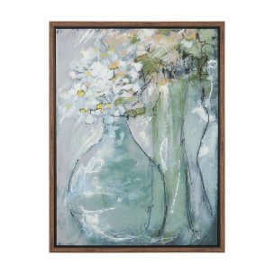 Posies II by Mercana Studio Hand-Embellished Textured Framed Canvas Artwork