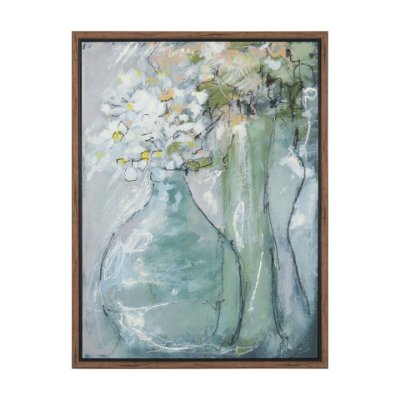 102727-FL - Posies II by Mercana Studio Hand-Embellished Textured Framed Canvas Artwork