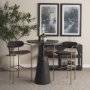 69363 - Parker Brown Faux Leather Seat Gold Metal Bar Stool