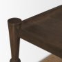 71278 - Bondi 42" Dark Brown Wood w/ Paper Rope Shelf Square Coffee Table