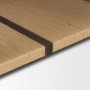71278 - Bondi 42" Dark Brown Wood w/ Paper Rope Shelf Square Coffee Table