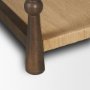 71278 - Bondi 42" Dark Brown Wood w/ Paper Rope Shelf Square Coffee Table
