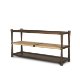 71279 - Bondi Dark Brown Wood w/ Paper Rope Shelf Console Table