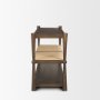 71279 - Bondi Dark Brown Wood w/ Paper Rope Shelf Console Table