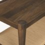 71279 - Bondi Dark Brown Wood w/ Paper Rope Shelf Console Table