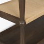 71279 - Bondi Dark Brown Wood w/ Paper Rope Shelf Console Table