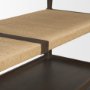 71279 - Bondi Dark Brown Wood w/ Paper Rope Shelf Console Table