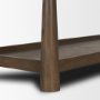 71279 - Bondi Dark Brown Wood w/ Paper Rope Shelf Console Table