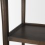71280 - Bondi 2 Door Open Dark Brown Wood w/ Paper Rope Shelving Unit