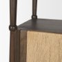 71280 - Bondi 2 Door Open Dark Brown Wood w/ Paper Rope Shelving Unit