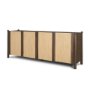 71281 - Bondi 85" Dark Brown Wood w/ Paper Rope 4 Door Closed Sideboard