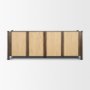71281 - Bondi 85" Dark Brown Wood w/ Paper Rope 4 Door Closed Sideboard