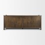 71281 - Bondi 85" Dark Brown Wood w/ Paper Rope 4 Door Closed Sideboard
