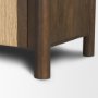 71281 - Bondi 85" Dark Brown Wood w/ Paper Rope 4 Door Closed Sideboard