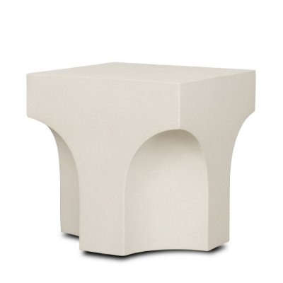 71282 - Bunda Square Sculptural Stone Finish Accent Table