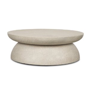 Mesa 48" Round Stone Finish Coffee Table