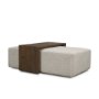 71285 - Trayden Gray Fabric w/ Brown Slider Top Coffee Table 55.0X 37.0X 46.0 (cm)