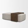 71285 - Trayden Gray Fabric w/ Brown Slider Top Coffee Table 55.0X 37.0X 46.0 (cm)