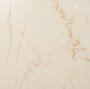 71286-AB - Marbrello Botticino Marble Top Light Brown Fluted Wood Half Moon Console Table