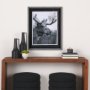 14349 - Animal Portrait I (Moose) by Mercana Studio Hand Embellished Framed Art Print Matted under Glass