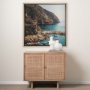 14942 - Cliffside View by Mercana Studio a Hand Embellished Textured Framed Art Photo Matted under Glass