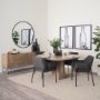 70249 - Brently Dining Chair w/ Gray Fabric & Matte Black Metal Legs