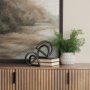 70527 - Locke Large Matte Black Metal Decorative Object
