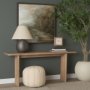 70172 - Grier 65" Light Brown Solid Wood w/ Cane Console Table