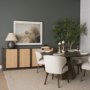 71281 - Bondi 85" Dark Brown Wood w/ Paper Rope 4 Door Closed Sideboard