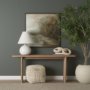 69507 - Amaya 16.0L x 16.0W x 16.0H Cream/Black/Gray Wool and Cotton Pouf