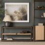 71279 - Bondi Dark Brown Wood w/ Paper Rope Shelf Console Table