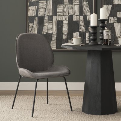 69305 - Inala Grey Seat Metal Frame Dining Chair 