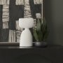 69802 - Tatum 11.6H Sculptural White Ceramic Vase