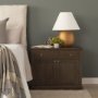 71120 - Baron Dark Brown Solid Wood w/ Antique Knobs 2-Door Accent Cabinet
