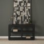 71140 - Bela 54" Matte Black Wood Arched Console Table