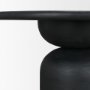 71218-AB - Atlas 60" Black Wood Stacked Pedestal Base Round Dining Table 