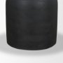 71218-AB - Atlas 60" Black Wood Stacked Pedestal Base Round Dining Table 
