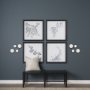 69222 - Sophia 5.0 L x 5.0 W x 3.0 H White Marble Set of 2 Wall Hooks