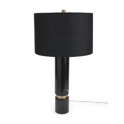71525 - Aura Gray-Black Marble w/ Brass Table Lamp