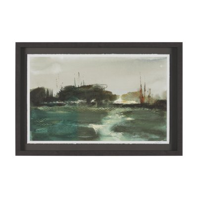 15938 - Morning Calm by Mercana Studio Hand Embelished Framed Artwork Matted under Glass