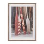 15953 - Canoe Paddles by Deborah Revell Hand Embelished Framed Art Print Matted under Glass