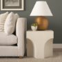 71282 - Bunda Square Sculptural Stone Finish Accent Table