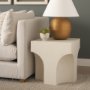 71282 - Bunda Square Sculptural Stone Finish Accent Table