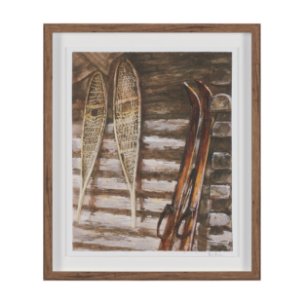 At The Cabin IV by Mercana Studio Hand Embelished Framed Artwork Matted under Glass